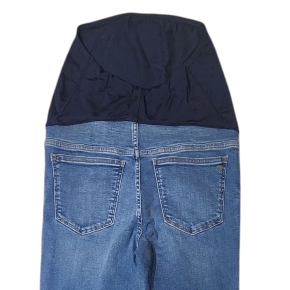 Madewell Over the Belly Tencel Denim Maternity Skinny Crop Jeans W27 Blue - Picture 5 of 13